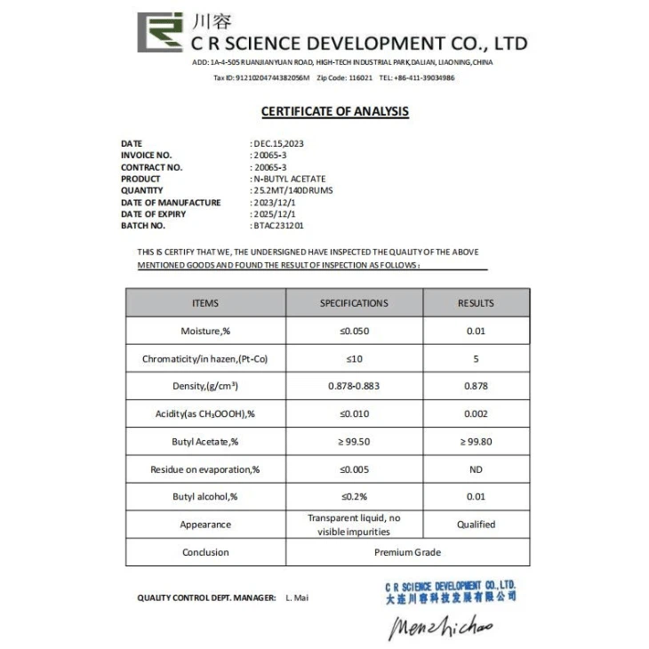 Butyl Acetate Urethane Grade