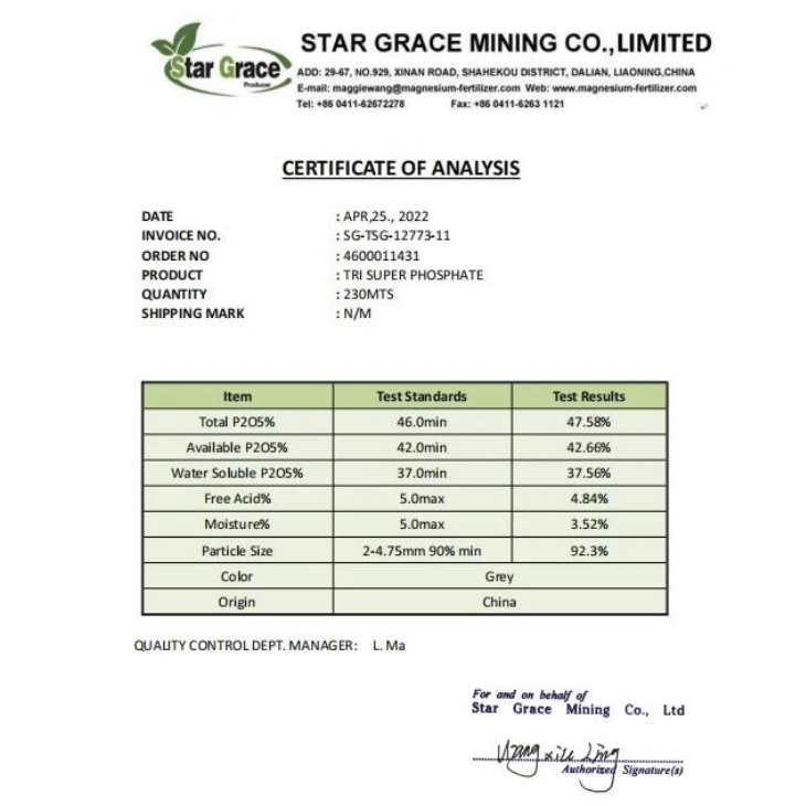 Triple Super Phosphate Fertilizer